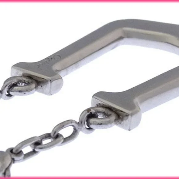 Authentic Cartier key ring Key holder Silver Woman